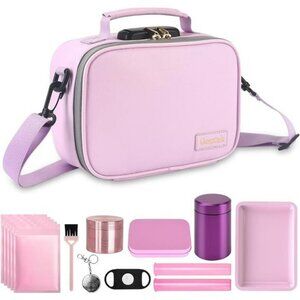 PU leather storage bag locking box organizer travel case with accessories gift